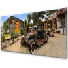 Sklenený obklad Do kuchyne Staré auto architektúra 100x50 cm Sklenený obklad Do kuchyne Staré auto architektúra 100x50 cm