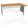 Hobis Pracovný stôl Gate, ergo, ľavý, 180x75,5x120 cm, jelša/sivá Hobis Pracovný stôl Gate, ergo, ľavý, 180x75,5x120 cm, jelša/sivá