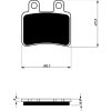 Zadné brzdové doštičky / obloženie Goldfren Peugeot Jet Force 125 2003-2007 směs S3 Zadné brzdové doštičky / obloženie Goldfren Peugeot Jet Force 125 2003-2007 směs S3