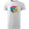 Rubikova kocka kreslená - Tričko extra veľké (5-8XL) - 5XL ( Biela ) Rubikova kocka kreslená - Tričko extra veľké (5-8XL) - 5XL ( Biela )
