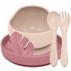 PETITE&MARS Set jedálenský silikónový TAKE&MATCH 4 ks Desert Sand - Dusty Rose 6m+ PETITE&MARS Set jedálenský silikónový TAKE&MATCH 4 ks Desert Sand - Dusty Rose 6m+