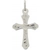 Zlatý prívesok z bieleho zlata krížik P8W Zlatý prívesok z bieleho zlata krížik P8W