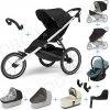 Set 10v1 Thule Glide 3 Black + madlo + vanička Soft Beige + pláštenky a moskytiéry Thule + Autosedačka Thule Maple Mid Blue s ISOFIX základňou Thule Alfi a adaptérmi Set 10v1 Thule Glide 3 Black + madlo + vanička Soft Beige + pláštenky a moskytiéry Thule + Autosedačka Thule Maple Mid Blue s ISOFIX základňou Thule Alfi a adaptérmi