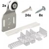 Walteco Montážna sada WS 45 pre 1 posuvné dvere, nosnosť 45 kg , 1059 Walteco Montážna sada WS 45 pre 1 posuvné dvere, nosnosť 45 kg , 1059
