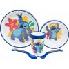 Stitch Disney - Sada protiskluzového nádobí do mikrovlnné trouby 5 dílů (talíř, miska, hrnek, vidlička, lžíce) Stitch Disney - Sada protiskluzového nádobí do mikrovlnné trouby 5 dílů (talíř, miska, hrnek, vidlička, lžíce)