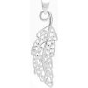 Šperk Holíč Prívesok z bieleho zlata ,,list