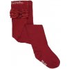 Minymo Detské pančuchy s čipkou Červené Minymo Detské pančuchy s čipkou Červené