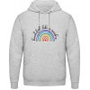 AWDis Hoodie Mikina - Dúha s nápisom - Beautiful like a rainbow - Šedivá sivá - XXL - Pánske AWDis Hoodie Mikina - Dúha s nápisom - Beautiful like a rainbow - Šedivá sivá - XXL - Pánske