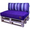 Golden Garden Paletové sedenie GG62 - podsedák a vankúš 120cm x 80cm x 15cm penový granulát fialová s pásmi 1 Golden Garden Paletové sedenie GG62 - podsedák a vankúš 120cm x 80cm x 15cm penový granulát fialová s pásmi 1