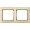 Legrand Valena - Dvojnásobný rámik, béžová/zlatý prúžok - 774152 Legrand Valena - Dvojnásobný rámik, béžová/zlatý prúžok - 774152