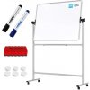 ALLboards Mobilní tabule TM Idea, oboustranná, otočná, za sucha stíratelná, magnetická, 120 x 90 cm – řada FLEX DMB129