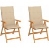 Záhradná stolička VidaXL drevo béžová Záhradná stolička VidaXL drevo béžová