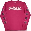 Tričko s dlhým rukávom Gorillaz - Repeat Pazuzu, Unisex,Ružová,XL Tričko s dlhým rukávom Gorillaz - Repeat Pazuzu, Unisex,Ružová,XL