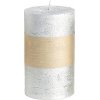 Vianočná sviečka Rustic Metalic valec Ø7x15 cm strieborná Vianočná sviečka Rustic Metalic valec Ø7x15 cm strieborná