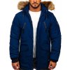 Tmavomodrá pánska zimná bunda parka alaska Bolf WX032C Tmavomodrá pánska zimná bunda parka alaska Bolf WX032C