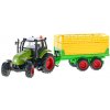Traktor s vlečkou na zotrvačník so zvukom a svetlom, kov ŽLTÁ VLEČKA Traktor s vlečkou na zotrvačník so zvukom a svetlom, kov ŽLTÁ VLEČKA