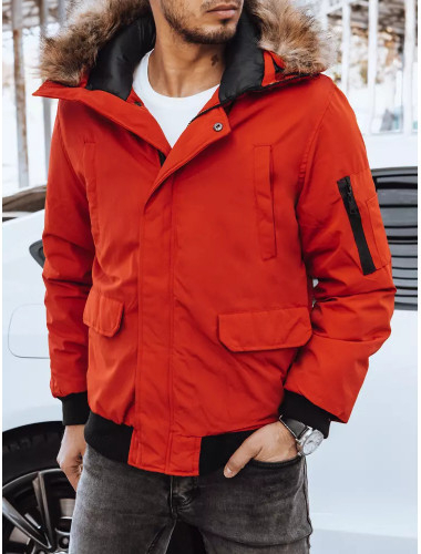 Červená pánska zimná bunda tx4307