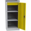 Univerzálna dielenská skriňa (505 mm) s DVB perforáciou, 1 zásuvka, 2 police, žltá Univerzálna dielenská skriňa (505 mm) s DVB perforáciou, 1 zásuvka, 2 police, žltá