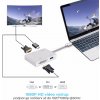 AppleMix Adaptér 4v1 - USB-C na HDMI / VGA / 3x USB-A - strieborný AppleMix Adaptér 4v1 - USB-C na HDMI / VGA / 3x USB-A - strieborný