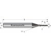 Karnasch 3062840060 | Tvrdokovová Micro-presná fréza, 3-rezné ostrohranné ostrie 0,6x2-38x3 mm, Z=3 Karnasch 3062840060 | Tvrdokovová Micro-presná fréza, 3-rezné ostrohranné ostrie 0,6x2-38x3 mm, Z=3