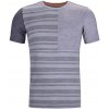 Pánske funkčné tričko Ortovox 185 Rock'n'Wool Short Sleeve Grey blend L Pánske funkčné tričko Ortovox 185 Rock'n'Wool Short Sleeve Grey blend L