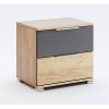 3kraft Nočný stolík Ramona 2 zásuvky Dub Craft/matná láva 3kraft Nočný stolík Ramona 2 zásuvky Dub Craft/matná láva