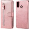 Peňaženkové kožené puzdro na Honor 9X Lite - Ružovozlatá Peňaženkové kožené puzdro na Honor 9X Lite - Ružovozlatá