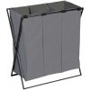 Wenko | WENKO 71297800 - Kôš na bielizeň TRIO 69x76 cm sivá/čierna | WE0476 Wenko | WENKO 71297800 - Kôš na bielizeň TRIO 69x76 cm sivá/čierna | WE0476