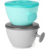 SKIP HOP Misky s vrchnákom a držiakom Easy Grab Grey,Teal 2 x 240 ml, 3m+ SKIP HOP Misky s vrchnákom a držiakom Easy Grab Grey,Teal 2 x 240 ml, 3m+