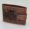 OV Bags Pánska kožená peňaženka – hnedá s reliéfom Traktor OV Bags Pánska kožená peňaženka – hnedá s reliéfom Traktor