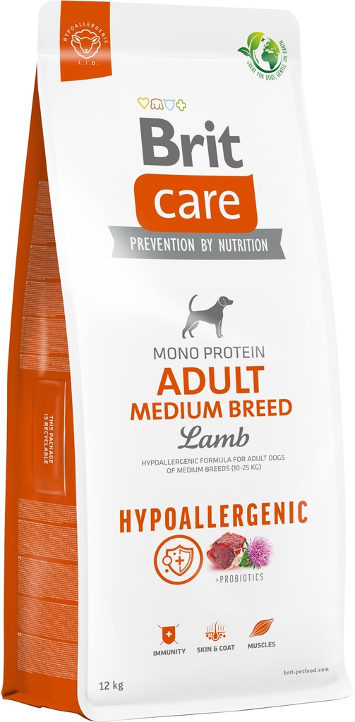 Brit Care Hypoallergenic Adult Medium Breed Lamb 12 kg
