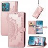 Peňaženkové kožené puzdro Mandala Flower na Motorola Edge 40 Neo - Ružové zlato Peňaženkové kožené puzdro Mandala Flower na Motorola Edge 40 Neo - Ružové zlato