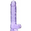 Realrock gélové dildo s prísavkou 28 cm fialové Realrock gélové dildo s prísavkou 28 cm fialové