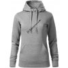 Klarinet nápis - Mikina dámská Cape s kapucí - L ( Tmavosivý melír ) Klarinet nápis - Mikina dámská Cape s kapucí - L ( Tmavosivý melír )