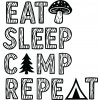 ELIART Nálepka na auto - Eat Sleep Camp Repeat Farba vinylovej nálepky: Fialová 3006 ELIART Nálepka na auto - Eat Sleep Camp Repeat Farba vinylovej nálepky: Fialová 3006