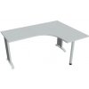 Pracovný stôl Flex, ergo, ľavý, 160x75,5x120 (60x60) cm, sivá/kov Pracovný stôl Flex, ergo, ľavý, 160x75,5x120 (60x60) cm, sivá/kov