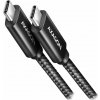 AXAGON BUCM4X-CM10AB NewGEN+ kabel USB-C USB-C, 1m, USB4 Gen 3×2, PD 240W 5A, 8K HD, ALU, oplet, černý AXAGON BUCM4X-CM10AB NewGEN+ kabel USB-C USB-C, 1m, USB4 Gen 3×2, PD 240W 5A, 8K HD, ALU, oplet, černý