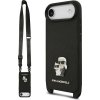 Karl Lagerfeld Saffiano Crossbody Popruh Metal Karl and Choupette Zadný Kryt pre iPhone 17 Air Black