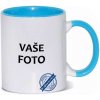 FOTOpošta Hrnček s fotkou farebný rámik Otec pečiatka MODRÝ 350 ml