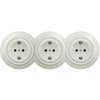 | Kliklap - trojitá retro domová zásuvka so rámikom SCHUKO 230 V, biela | KA0009+2xKA0008+3xKA0106 | Kliklap - trojitá retro domová zásuvka so rámikom SCHUKO 230 V, biela | KA0009+2xKA0008+3xKA0106