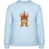 AWDis Sweat Mikina - Dizajn Pivný Viking - Nebeská modrá - XL - Dámske AWDis Sweat Mikina - Dizajn Pivný Viking - Nebeská modrá - XL - Dámske