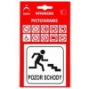 Informačná samolepka Pozor schody (8 x 8 cm) Informačná samolepka Pozor schody (8 x 8 cm)