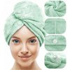 Turban na vlasy Łóżkoholicy z mikrovlákna, zelený Turban na vlasy Łóżkoholicy z mikrovlákna, zelený