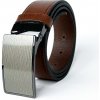 Pánsky kožený opasok so striebornou prackou, Obvod pásu/celková dĺžka opasku 100cm Pánsky kožený opasok so striebornou prackou, Obvod pásu/celková dĺžka opasku 100cm
