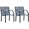 VidaXL Záhradné stoličky, 2 ks, sivé, masívne jedľové drevo a oceľ VidaXL Záhradné stoličky, 2 ks, sivé, masívne jedľové drevo a oceľ