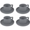 Berlinger Haus 4 dielna sada hrnčekov s podšálkou MATT GREY ASPEN BH/10018 100 ml Berlinger Haus 4 dielna sada hrnčekov s podšálkou MATT GREY ASPEN BH/10018 100 ml
