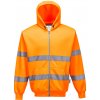 Portwest B305 Hi Vis Reflexná mikina na zips oranžová
