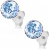 Šperky eshop - Strieborné náušnice 925, okrúhly svetlomodrý Swarovski krištáľ, puzetky I37.21 Šperky eshop - Strieborné náušnice 925, okrúhly svetlomodrý Swarovski krištáľ, puzetky I37.21
