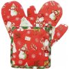 EVENIT Vianočné kuchynské chňapky s podložkou Vianoce červené Bavlna UNI EVENIT Vianočné kuchynské chňapky s podložkou Vianoce červené Bavlna UNI