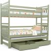 Wilsondo Poschodová posteľ s prístelkou Petra 5 90x200 - olivová Wilsondo Poschodová posteľ s prístelkou Petra 5 90x200 - olivová